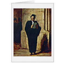 Abogado de Lesender de Honore Daumier Tarjetón