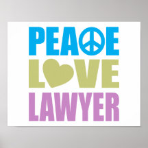 Abogado del amor de la paz poster