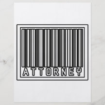 Abogado del código de barras tarjetas informativas