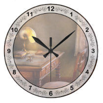 Abogado - escritorio de un inventor reloj de pared
