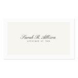 Abogado simplemente elegante de la tarjeta de visi