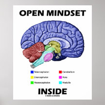 Abra el interior del modo de pensar (el cerebro an posters