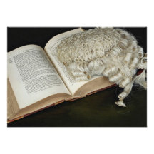 Abra el libro de ley con la peluca, Inglaterra Comunicado Personalizado