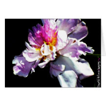 abra la tarjeta de felicitación del peony