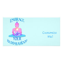 "Abrace los diseños del Buddhism de su BuddhaHood" Plantilla Para Tarjeta De Foto