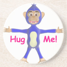 Abráceme chimpancé posavasos personalizados