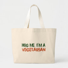 Abráceme que soy un vegetariano bolsas lienzo