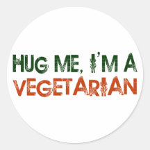 Abráceme que soy un vegetariano etiquetas  