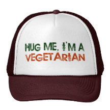 Abráceme que soy un vegetariano gorras