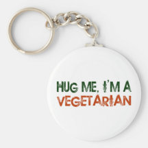 Abráceme que soy un vegetariano llavero personalizado