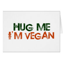 Abráceme que soy vegano tarjetas