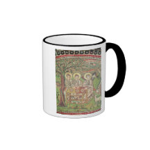 Abraham con los ángeles (mosaico) tazas