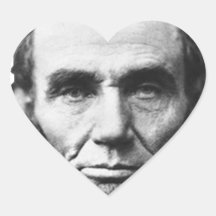 abraham lincoln adesivo de coração