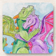 Abrazo del dragón posavasos de bebidas