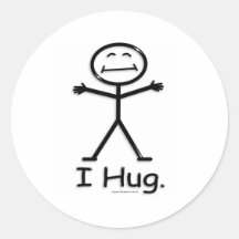 Abrazo Etiquetas Redondas