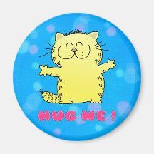 Abrazo gordo del gatito imán de nevera