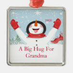 Abrazo para el ornamento del muñeco de nieve del n ornaments para arbol de navidad