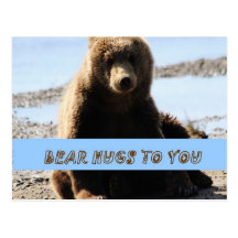 Abrazos de oso a usted postal de Alaska del cachor