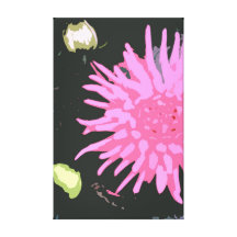 Abrigo rosado de la lona de la flor impresion de lienzo