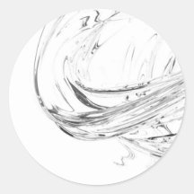 Abstracción orgánica de QionLab Etiqueta Redonda