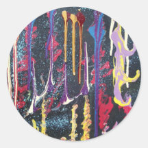 abstract#5 etiqueta redonda