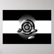 Abstracto en blanco y negro posters