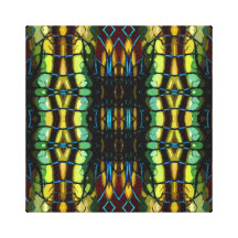 Abstracto texturizada con colores llamativos lona envuelta para galerías