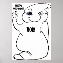 ¡ABUCHEO! , Poster del FANTASMA del FELIZ HALLOWEE