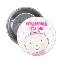 ¡Abuela a ser!  Botón de la niña Pins