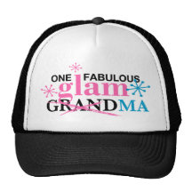 Abuela atractiva gorros bordados