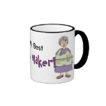 Abuela con diseño de las galletas tazas de café