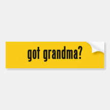 ¿abuela conseguida? etiqueta de parachoque