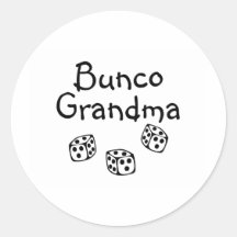 Abuela de Bunco Etiqueta Redonda