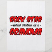 Abuela de la estrella del rock… flyer a todo color