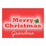 Abuela de las Felices Navidad Tarjeta