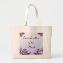 Abuela del boda de la lila de la novia bolsas lienzo