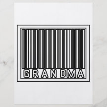 Abuela del código de barras tarjetas informativas