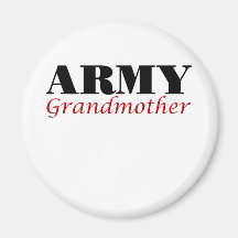 Abuela del ejército (cursiva) imán de frigorífico