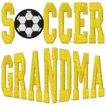 Abuela del fútbol polo bordado