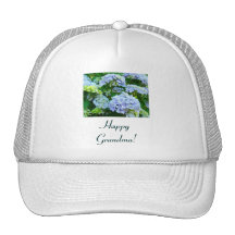 ¡Abuela feliz! se divierte los gorras florales del