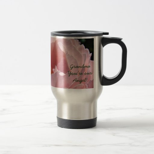 ¡Abuela usted es nuestro ángel! Rosa de la taza de