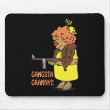 Abuelita de Gangsta Alfombrillas De Ratón