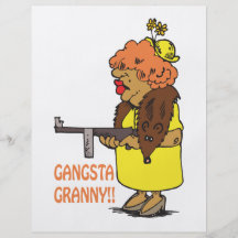 Abuelita de Gangsta Tarjetones