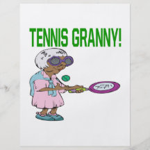 Abuelita del tenis flyer personalizado