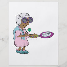 Abuelita del tenis tarjetas informativas