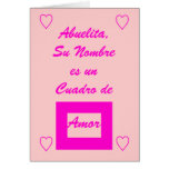 Abuelita, Su Nombre es la Un Cuadro de Amor Felicitación