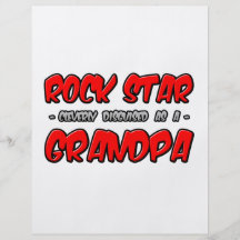 Abuelo de la estrella del rock… tarjetas publicitarias