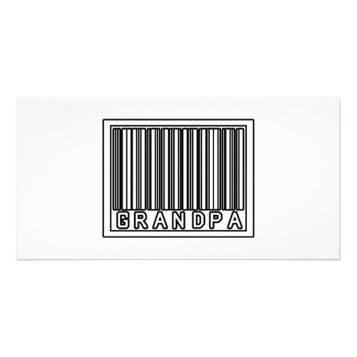 Abuelo del código de barras tarjetas fotográficas personalizadas