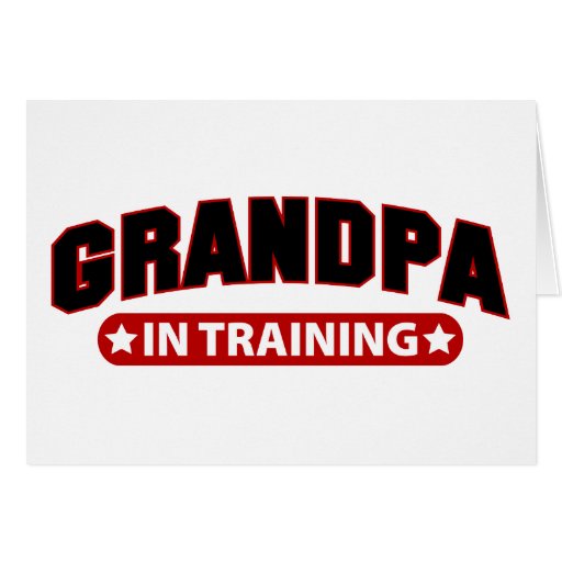 Abuelo en el entrenamiento tarjeta