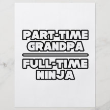 Abuelo por horas… a tiempo completo Ninja Tarjetas Informativas